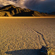 Racetrack Playa Sliding Rock, Death Valley, California Poster
