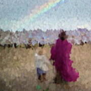 Rainbow On The Beach In Jurmala Poster