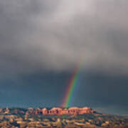 Rainbow Over Hoodoos Bryce Canyon National Park Utah Poster