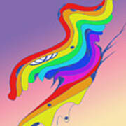 Rainbow Snakeskin Poster