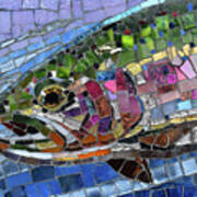 Rainbow Trout Glass Mosaic Poster
