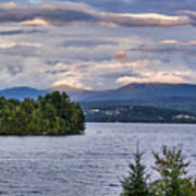 Rangeley Lake And Clouds Vu East Poster