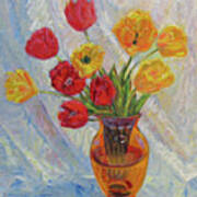 Red And Yellow Tulips Poster