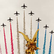 Red Arrows Over Victoria Memorial Poster