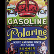 Red Crown And Polarine Vintage Sign Poster