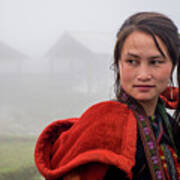 Red Hmong Lady Poster