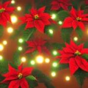 Red Poinsettias Poster