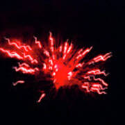 Red Shocker Firework Explosion Poster