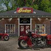 Reds Motorcycle Shop C Poster