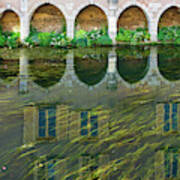 Reflected Arches In The Eure River Poster