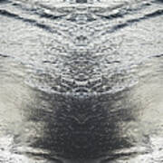 Reflections On The Beach, Sea Water Meets Symmetry Poster