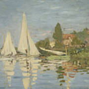 Regattas At Argenteuil By Claude Monet Poster
