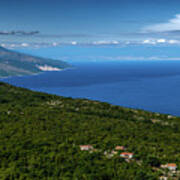 Remote Village Near The City Of Rabac At The Cost Of The Mediterranean Sea In Istria In Croatia Poster