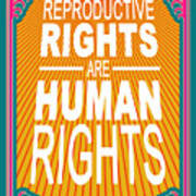 Reproductive Rights Are Human Rights Roe Retro Poster