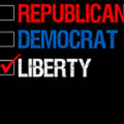 Republican Democrat Liberty Libertarian Poster