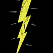 Retro Lightening Bolt Poster