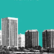 Richmond Skyline - Teal Poster