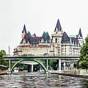 Rideau Canal Approaching Down Town Ottawa Poster