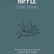 Ripple Grateful Dead Minimalist Song Lyrics Greatest Hits Of All Time 334 Poster