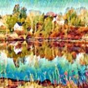 River Reflections In Autumn Poster