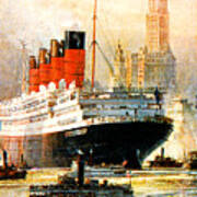 Rms Aquitania Cruise Ship Poster 1914 Poster
