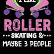 Roller Skates Roller Girl Gift Poster