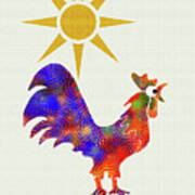 Rooster Pattern Art Poster