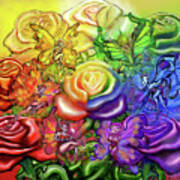 Roses Rainbow Pixies Poster
