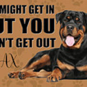 Rottweiler Canvas Poster Poster