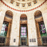 Rotunda Arches And Stained Glass Of Ohio Stadium Poster