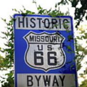 Route 66 Shield In Missouri 2010 Poster