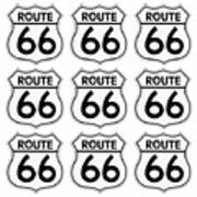 Route 66 Sign Tiles Poster