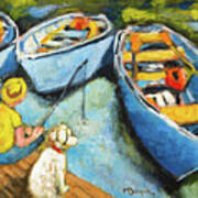 Rowboats At Clear Lake, Or Poster