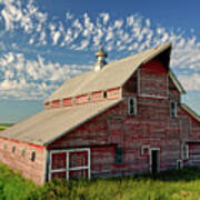 Rustic Barn On The Prairie In Pierce County Nn Near Hurricane Lake Poster