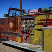 Rustic Fire Truck Gold Point Nevada Poster