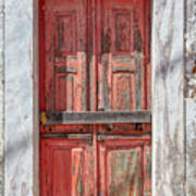 Rustic Red Door Of Estremoz Poster