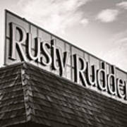 Rusty Rudder Sign Poster