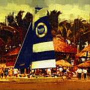 Sailboat At The Resort Poster
