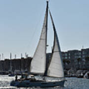 Sailboat In A Beautiful Marina Poster