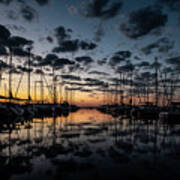 Sailboats With Pretty Sky Poster