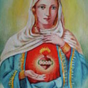 Saint Mary S Sacred Heart Poster
