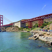 San Francisco Golden Gate Bridge Viewed From Marin County Side Dsc7075 Poster