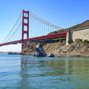 San Francisco Golden Gate Bridge Viewed From Marin County Side Dsc7078 Poster
