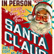 Santa Claus One Night Only Wall Art Poster