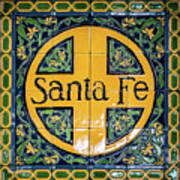 Santa Fe Train Station Emblem Poster