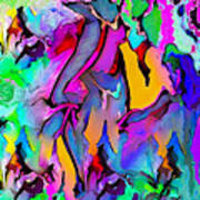 Savage Forest Colorful Graffiti Abstract Poster