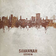 Savannah Georgia Skyline #37 Poster