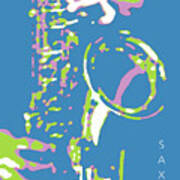 Saxy Blue Poster Poster