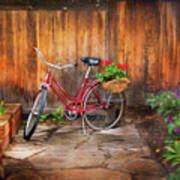 Schwinn Flower Garden Bicycle Poster