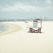 Seal Beach California Lifeguard Stands Picture Poster